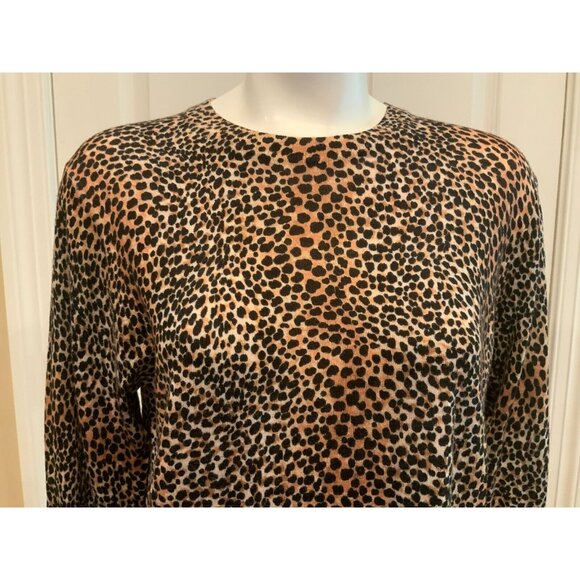 Equipment Brown & Black Animal Pattern Print Pullover Sweater, Size Small, NWT! - Picture 2 of 9